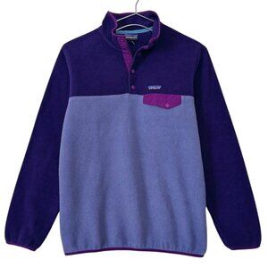 Patagonia Synchilla Snap-T Pullover Womens Size Large Purple